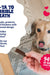 Dog enjoying dental treat for fresh breath, 94% of dogs love it, no brush needed