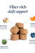 Fiber-rich pet supplements with ginger, pumpkin, agave, and probiotics for gut health