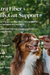 Man giving dog daily soft chew for extra fiber and gut support in outdoor setting