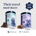Dog health supplements: Gut Health and Pet Calm soft chews for routine care, travel must-haves for dogs