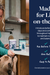 Woman giving dog supplement in kitchen with Pet Calm and Gut Health bottles, ideal for travel and daily use