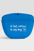 Blue pet tag with 'If lost, return to my dog' text for pet safety and identification