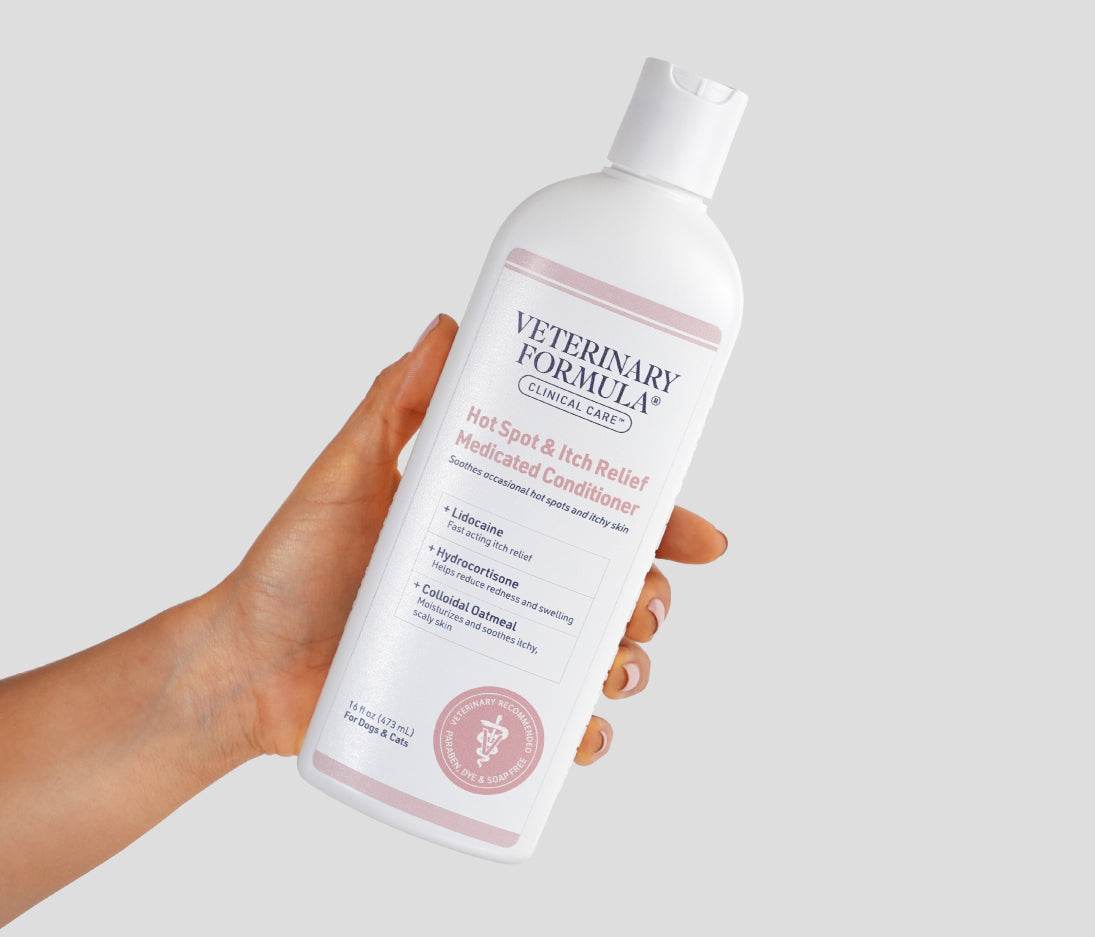 Hot Spot Itch Relief Medicated Conditioner For Dogs and Cats Smooth Coats and Help Soothe Itch VETERINARY FORMULA LLC